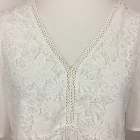 Doe & Rae White Lace Bodice Top - Picture 4 of 7